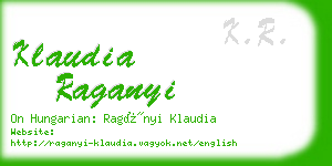 klaudia raganyi business card